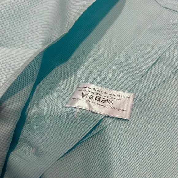 Eton Classic Dress‎ Shirt Mens 18.5 47 Light Blue Striped Long Sleeve - Picture 7 of 7